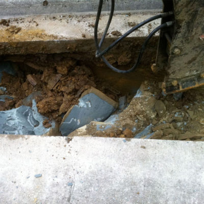 rock hammering for sewer main